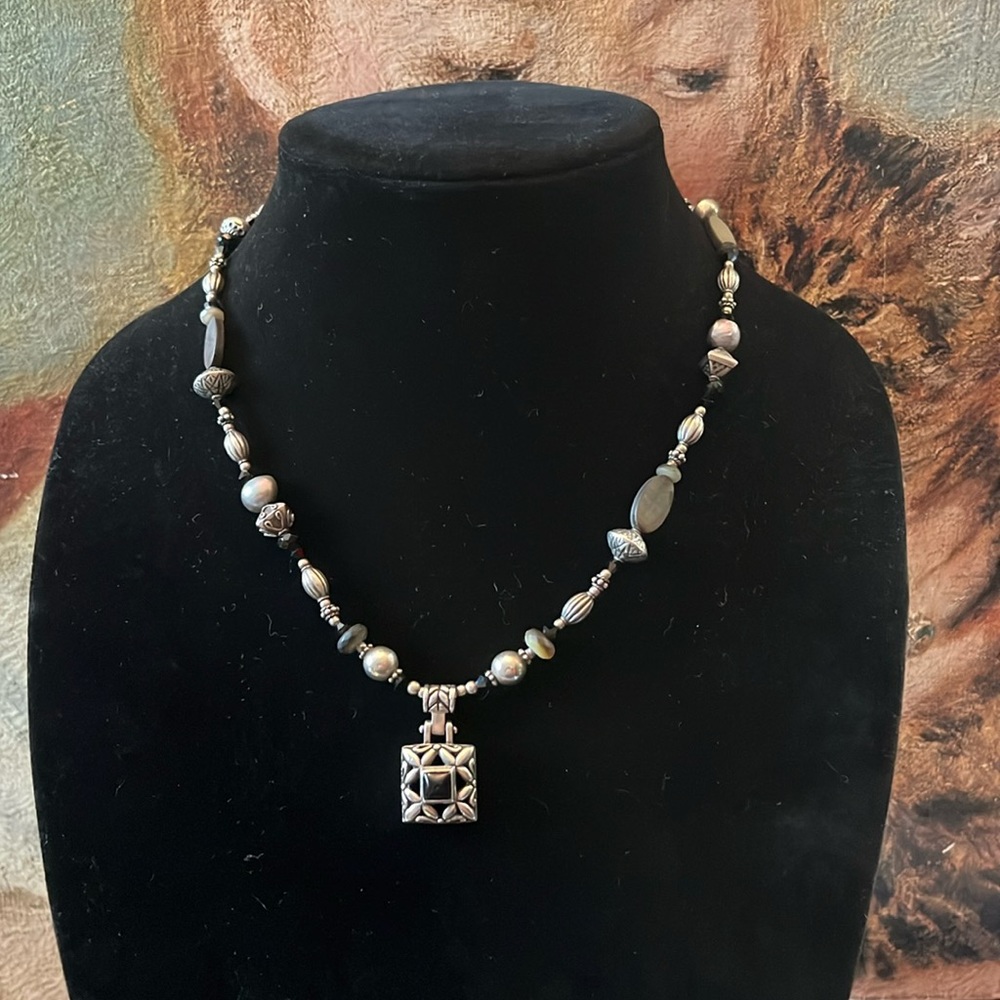 Vintage Designer Sterling Silver Necklace Tres Jolie